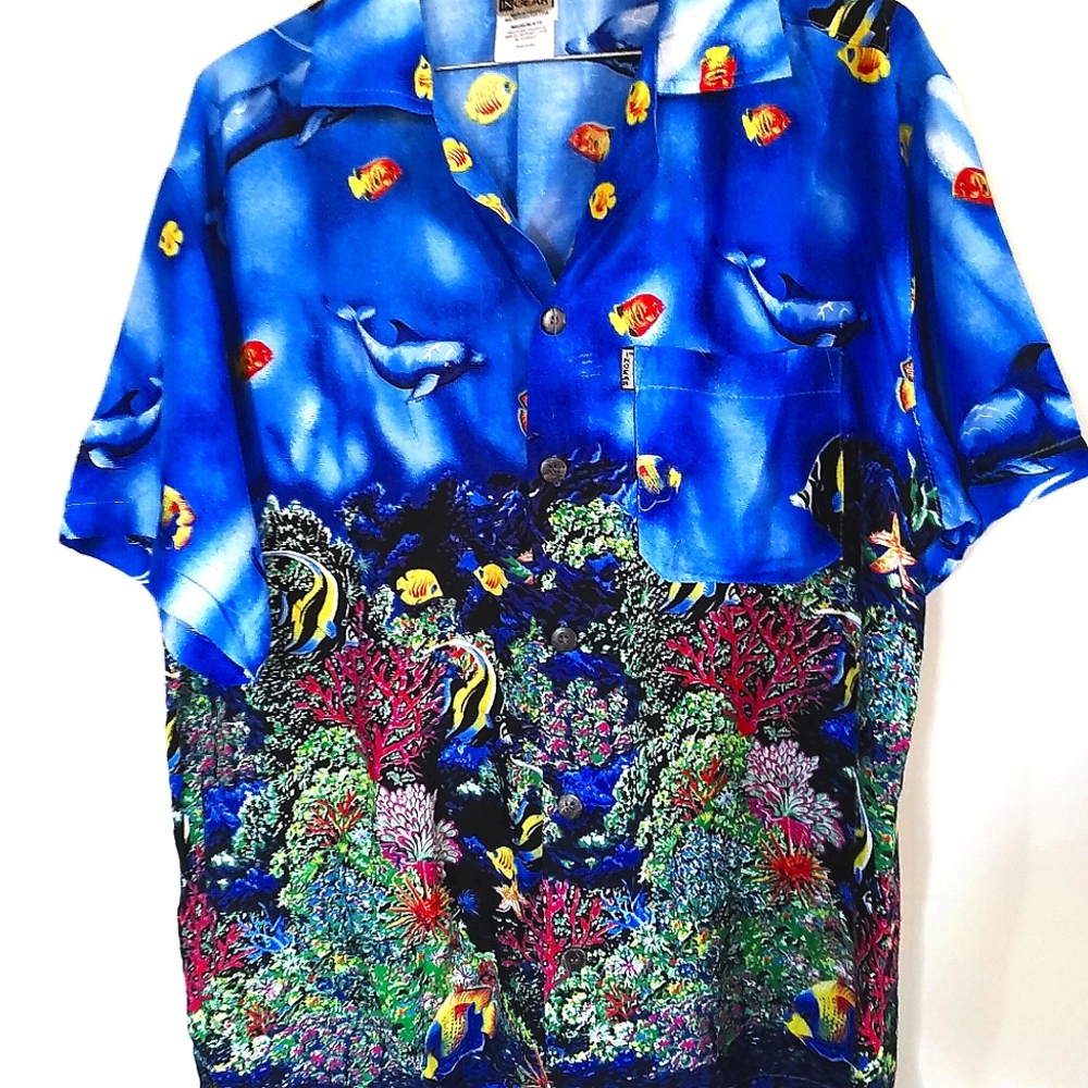 MENS CASUAL GREAT BARRIER REEF SHIRT, SIZE MEDIUM, BY INGEAR